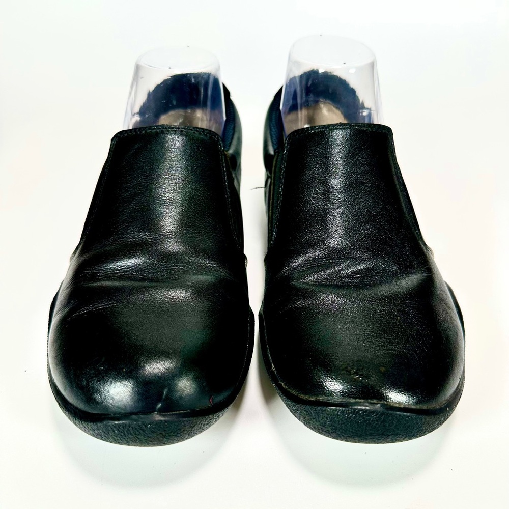 KURU Kivi Black Leather Slip-On Shoes